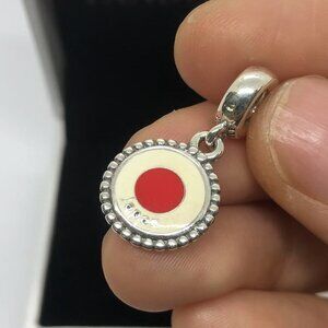 ✨🔥Pandora Japan Flag Dangle Charm S925 Silver with box